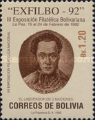 ["Exfilbo 92" National Stamp Exhibition, La Paz, type AKI]