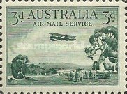 [Airmail - Airplane over Landscape, type F]