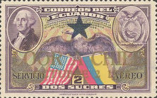[Airmail - Visit of President Juan Antonio Rios of Chile - Overprinted "LOOR A CHILE OCTUBRE 2 1945", type SL]
