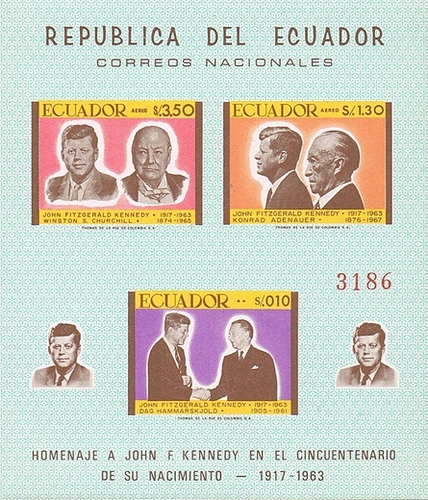 [Airmail - The 50th Anniversary of the Birth of John F. Kennedy, 1917-1963, type ]