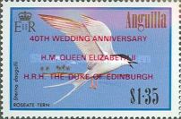 [Number 656, 657, 660 & 686 Overprinted "THE 40TH WEDDING ANNIVERSARY H.M. QUEEN ELIZABETH II H.R.H. THE DUKE OF EDINBURGH", type YN4]
