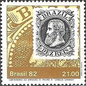 [The 100th Anniversary of Pedro II "Large Head" Stamps, type BTF]