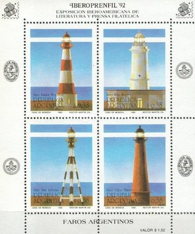 [Lighthouses - Iberia-Latin America Philatelic Literature Exhibition "IBEROPRENFIL '92" - Buenos Aires, type ]