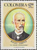 [Airmail - The 150th Anniversary of the Birth of Miguel Samper, 1825-1899, type AMW]