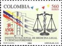 [Airmail - The 80th Anniversary of National Institute of Legal Medicine and Forensic Sciences, type BLI]