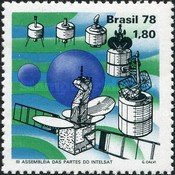 [The 3rd Anniversary of the Assembly - Users of "Intelsat" Telecommunications Satellite, type BJZ]
