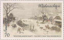 [Christmas - Painting by Lukas van Valckenborch, 1535-1597, type DFN]