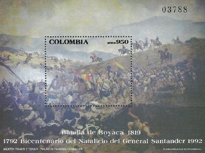 [Airmail - The 200th Anniversary of the Birth of Francisco de Paula Santander, 1792-1840, type ]