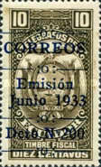 [Telegraph Stamps Overprinted "CORREOS Emision Junio 1933 Dcto. No 200", type IK]