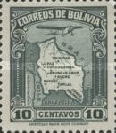 [Airmail - Map of Bolivia with Airplane, type BZ1]