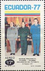 [Airmail - Meeting of the Presidents of Colombia and Ecuador - Fluorescent Paper, type BLN]