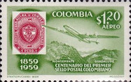 [Airmail - The 100th Anniversary of Colombian Stamps - Inscribed "1859 1959", type ZG]