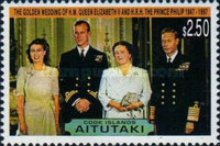 [The 50th Anniversary of the Wedding of Queen Elizabeth II and Prince Philip, type RO]