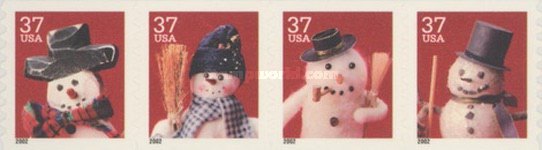 [Snowmen - Self-Adhesive Coil Stamps, type ]