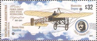 [The 100th Anniversary of the First Postal Flight Between Buenos Aires and Montevideo, type DZY]