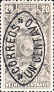 [Fiscal Stamps with 1901-1902 Imprint Overprinted "CORREOS", type CC]