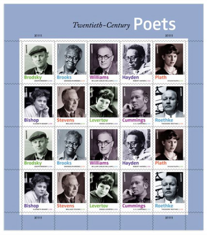 [Twentieth-Century Poets - Self-Adhesive Stamps (45cents), type ]