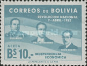 [The 1st Anniversary of the Revolution of April 9th, 1952 - Villarroel, Paz Estenssoro and Siles Zuazo, type HS8]