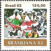 [International Stamp Exhibition "Brasiliana 83" - Rio de Janeiro, Brazil - Carnival, type BUS]