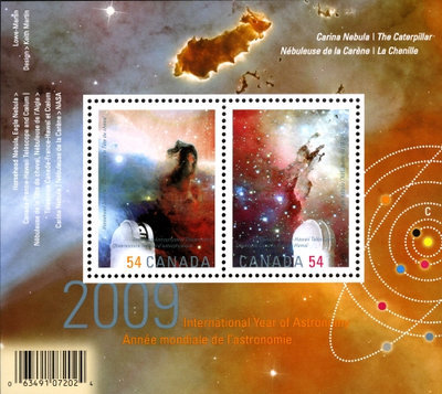 [International Year of Astronomy - With Overprint under Black light, type ]