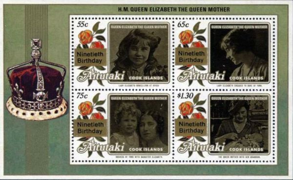 [The 90th Anniversary of the Birth of Queen Elizabeth, the Queen Mother -  Issues of 1985 Overprinted "Ninetieth Birthday", type ]