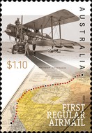 [First Regular Airmail, type FAH]