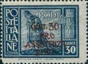 [German-Italian Management - No. 79-87 Overprinted in Red or Black, type CO4]