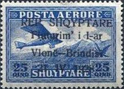 [Opening of Air Route Vlonë-Brindisi - Airmail Stamps of 1925 Overprinted, type AS2]