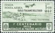 [Italian Postage Stamps in Different Colors Overprinted "ISOLE ITALIANE DELL'EGEO", type BN]