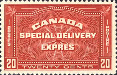 [Special Delivery Stamp, Inscription : TWENTY CENTS, type BO]