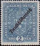 [Overprinted "Deutschösterreich" - Granite Paper, type AW15]