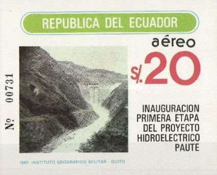 [Airmail - Inauguration of First Stage of Paute Hydro-electric Project, type XSZ]