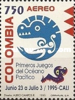 [Airmail - The 1st Pacific Ocean Games, Cali, type BMR]
