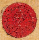 [East Indian Company Coat of Arms - Inscription "Scinde District Dawk", type A]