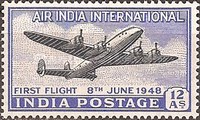 [Air. Inauguration of India-U.K. Service, type AZ]