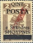 [Austrian Postage Stamps Handstamped in Black and Red, type K]