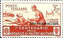 [Italian Postage Stamps in Different Colors Overprinted "ISOLE ITALIANE DELL'EGEO", type BK]