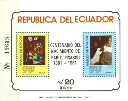 [Airmail - The 100th Anniversary of the Birth of Pablo Picasso, Artist, 1881-1973, type XRU]