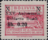 [The 25th Anniversary of the Busch Government, Surcharged "XXV Aniversario - Gobierno Busch" and Value, type MH1]
