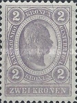 [Emperor Franz Josef I, 1830-1916 - Value in "Kronen" - Without Varnish Bars, Numerals in White, type O9]