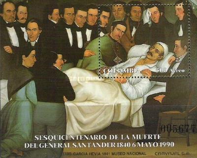[Airmail - The 150th Anniversary of the Death of Francisco de Paula Santander, 1792-1840, type ]