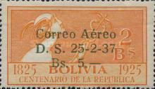 [Airmail - Overprinted "Correo Aéroe D.S. 25-2-37" & Surcharged, type BD1]