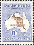 [Definitive Issues - Kangaroo and Map - Different Watermark, type A32]