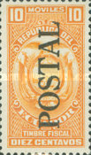 [Inscribed "Moviles Timbre Fiscal" and Overprinted "POSTAL", type ADJ]