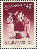 [Airmail - The 30th Anniversary of Colombian Boy Scouts and 25th Anniversary of Colombian Girl Scouts, type ACT]