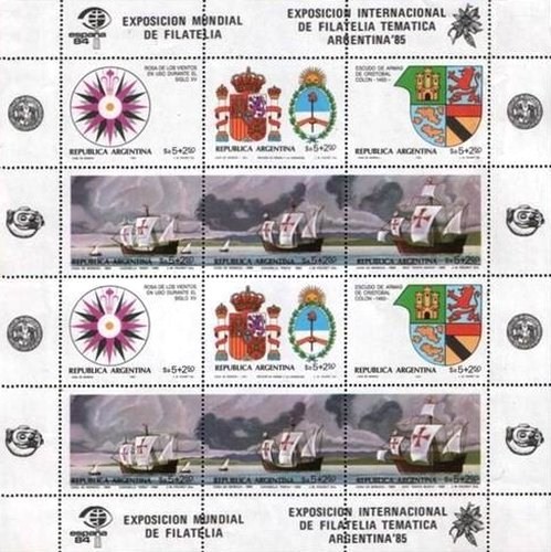 [International Stamp Exhibitions "ESPANA '84" - Madrid, Spain & "ARGENTINA '85" - Buenos Aires, Argentina, type ]