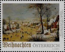 [Christmas - Winter Landscape with Bird Trap, type DUJ]