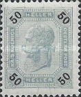 [Emperor Franz Josef I, 1830-1916 - Value in "Heller" - Without Varnish Bars, Numerals in Black, type R6]