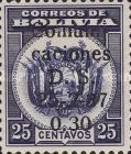 [Surcharged "Comuni-caciones - D.S.  - 25-2-372" and value, type BW7]