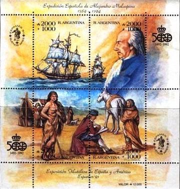 [Spain-Latin America Stamp Exhibition "ESPAMER '91" - Buenos Aires. The 500th Anniversary of the Discovery of America, type ]